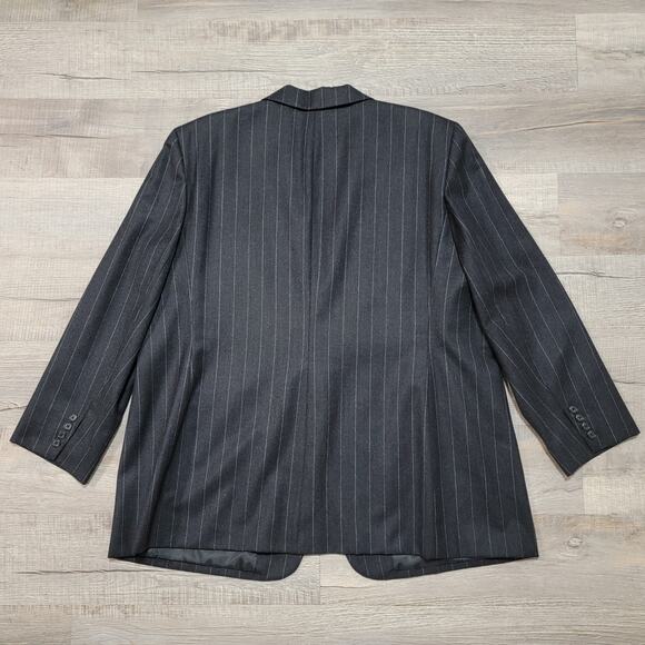 Ralph Lauren LRL 100% Wool Blazer Jacket Plus Size 22W Striped Career Work Top - Picture 3 of 9
